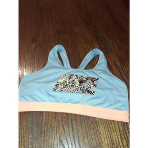Large Nike Dri Fit Racerback Sports Bra Crop Top Casual Loungewear Workout Run